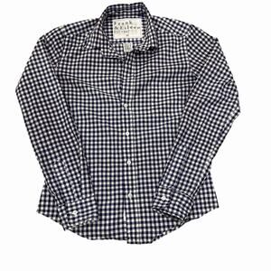 Frank & Eileen Barry Shirt XS Gingham Blue White Checked Long Sleeve Button Down